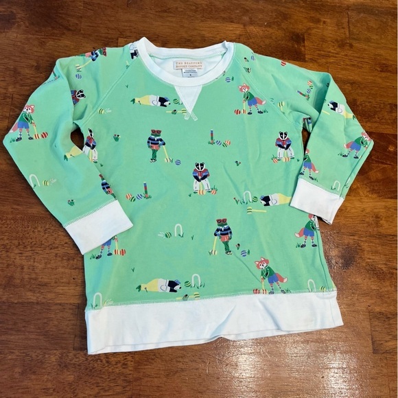 The Beaufort Bonnet Company Other - The Beaufort Bonnet Co Green Cassidy Comfy Sweatshirt Animal Cricket size 6